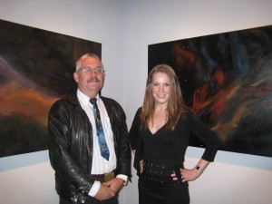 Craig Breckenridge and Stacy Sakai at the Spaced Out opening reception.