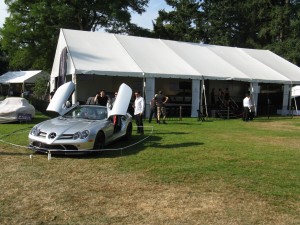 Mercedes tent at the car show