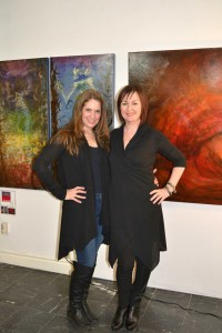 With Donna Pepin in front of the artwork